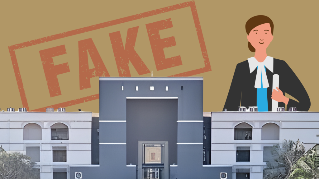 LLB student fake advocate case